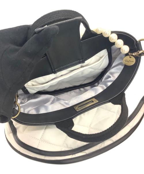 Rapture（ラプチャー）Rapture (ラプチャー) 2WAYフリルバッグ ホワイト×ブラックの古着・服飾アイテム