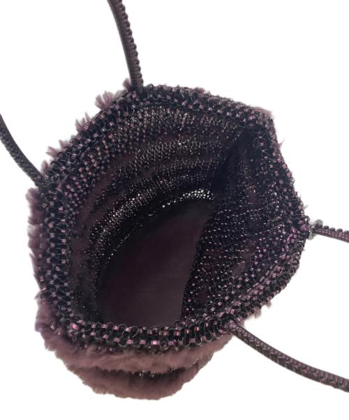 ANTEPRIMA（アンテプリマ）ANTEPRIMA (アンテプリマ) ファーハンドバッグ パープルの古着・服飾アイテム