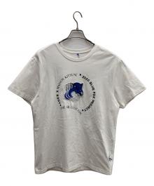 ADER error×maison kitsune（アーダーエラー×メゾンキツネ）の古着「Tシャツ」｜ホワイト×ブルー