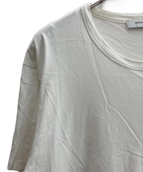 maison kitsune（メゾンキツネ）MAISON KITSUNE (メゾンキツネ) ダブルフォックスヘッド パッチ クラシック Tシャツ ホワイト サイズ:XLの古着・服飾アイテム