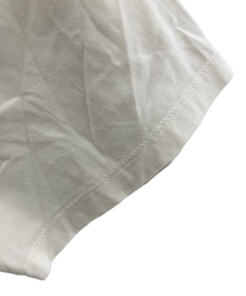 maison kitsune（メゾンキツネ）MAISON KITSUNE (メゾンキツネ) ダブルフォックスヘッド パッチ クラシック Tシャツ ホワイト サイズ:XLの古着・服飾アイテム