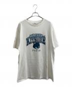 maison kitsuneメゾンキツネ）の古着「プリントTシャツ」｜ホワイト×ブルー