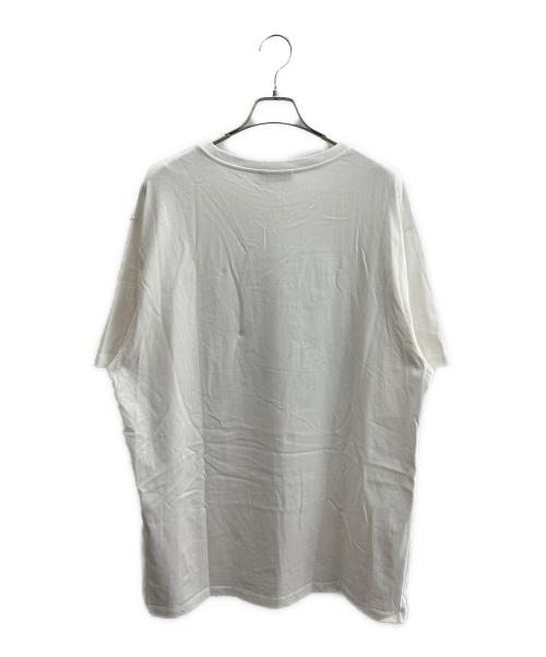 maison kitsune（メゾンキツネ）MAISON KITSUNE (メゾンキツネ) プリントTシャツ ホワイト×ブルー サイズ:XLの古着・服飾アイテム