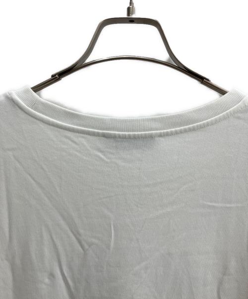 maison kitsune（メゾンキツネ）MAISON KITSUNE (メゾンキツネ) プリントTシャツ ホワイト×ブルー サイズ:XLの古着・服飾アイテム