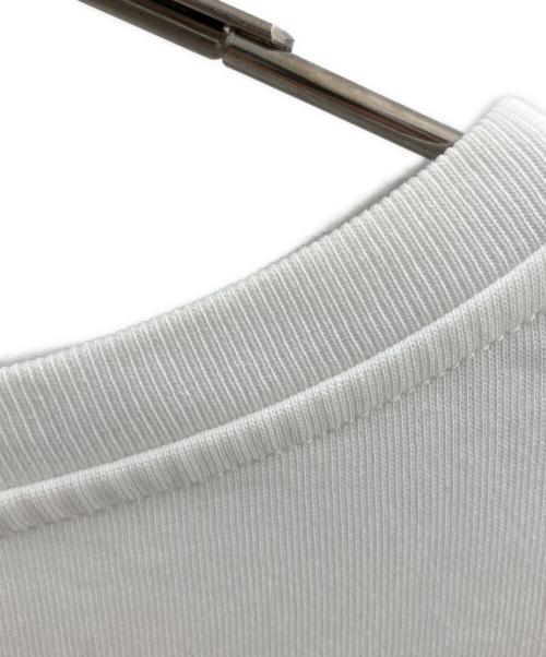 maison kitsune（メゾンキツネ）MAISON KITSUNE (メゾンキツネ) プリントTシャツ ホワイト×ブルー サイズ:XLの古着・服飾アイテム