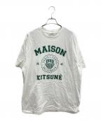 maison kitsuneメゾンキツネ）の古着「Tシャツ」｜ホワイト×グリーン