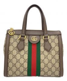 GUCCI（グッチ）の古着「スモールトップハンドルトートバッグ」｜ブラウン