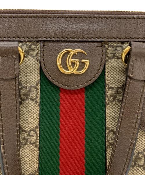 GUCCI（グッチ）GUCCI (グッチ) スモールトップハンドルトートバッグ ブラウンの古着・服飾アイテム