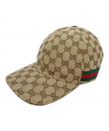 GUCCI（グッチ）の古着「GGキャンバスベースボールキャップ」｜ベージュ