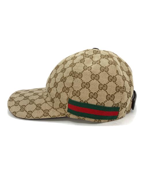 GUCCI（グッチ）GUCCI (グッチ) GGキャンバスベースボールキャップ ベージュの古着・服飾アイテム
