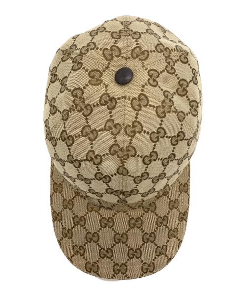 GUCCI（グッチ）GUCCI (グッチ) GGキャンバスベースボールキャップ ベージュの古着・服飾アイテム