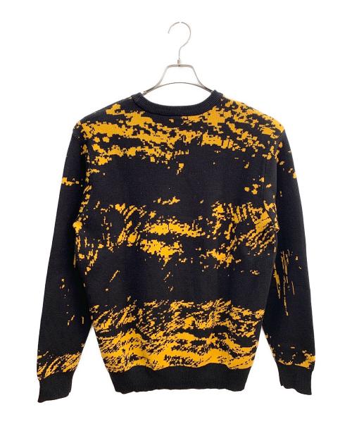 HUF（ハフ）HUF (ハフ) JAIME MUNOZ (ハイメ ミュノス) 厚手ニット ブラック×イエロー サイズ:Mの古着・服飾アイテム