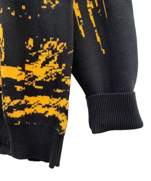 HUF（ハフ）HUF (ハフ) JAIME MUNOZ (ハイメ ミュノス) 厚手ニット ブラック×イエロー サイズ:Mの古着・服飾アイテム
