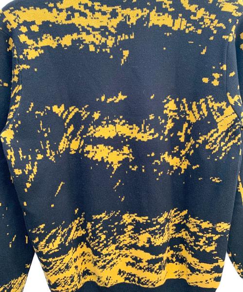 HUF（ハフ）HUF (ハフ) JAIME MUNOZ (ハイメ ミュノス) 厚手ニット ブラック×イエロー サイズ:Mの古着・服飾アイテム