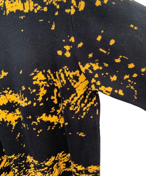 HUF（ハフ）HUF (ハフ) JAIME MUNOZ (ハイメ ミュノス) 厚手ニット ブラック×イエロー サイズ:Mの古着・服飾アイテム
