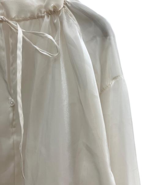 AEWEN MATOPH（イウエン マトフ）AEWEN MATOPH (イウエン マトフ) オーガンジー ドローストリングブラウス ホワイト サイズ:FREEの古着・服飾アイテム