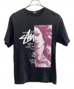 stussyステューシー）の古着「ワールドツアープリントカットソー」｜ブラック