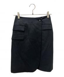 LE CIEL BLEU（ルシェルブルー）の古着「ラップスカート」｜グレー