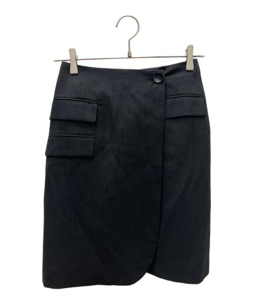 LE CIEL BLEU（ルシェルブルー）LE CIEL BLEU (ルシェルブルー) ラップスカート グレー サイズ:Ｓ 未使用品の古着・服飾アイテム