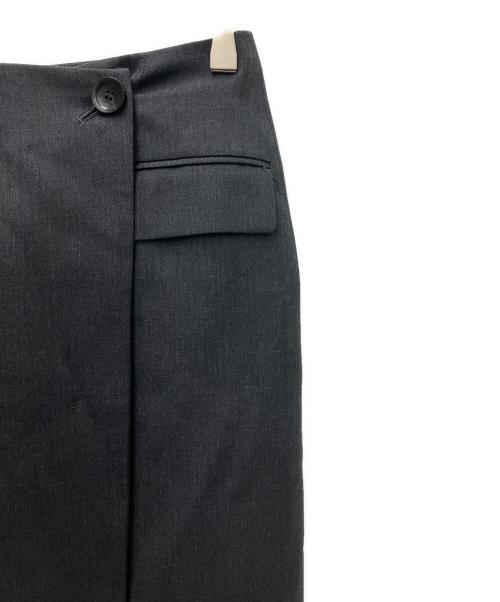 LE CIEL BLEU（ルシェルブルー）LE CIEL BLEU (ルシェルブルー) ラップスカート グレー サイズ:Ｓ 未使用品の古着・服飾アイテム