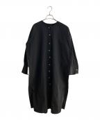 LE CIEL BLEUルシェルブルー）の古着「Crossing Shirt Dress」｜ブラック