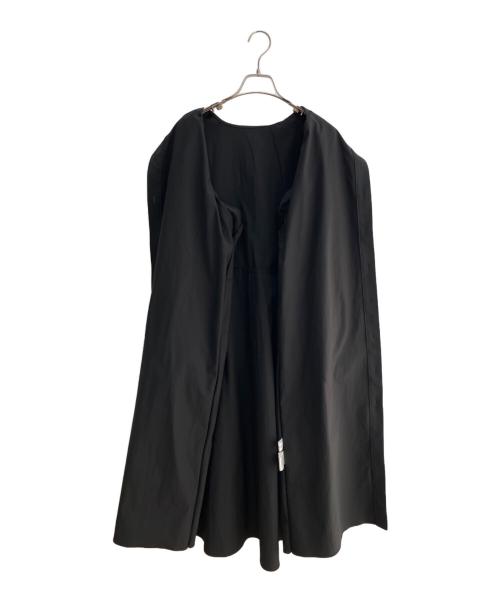 LE CIEL BLEU（ルシェルブルー）LE CIEL BLEU (ルシェルブルー) Crossing Shirt Dress ブラック サイズ:Ｓの古着・服飾アイテム