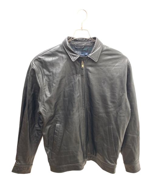 POLO RALPH LAUREN（ポロ・ラルフローレン）POLO RALPH LAUREN (ポロ・ラルフローレン) 90'sレザースイングトップ ブラック サイズ:Ｍの古着・服飾アイテム