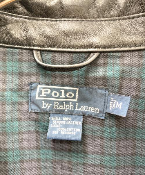 POLO RALPH LAUREN（ポロ・ラルフローレン）POLO RALPH LAUREN (ポロ・ラルフローレン) 90'sレザースイングトップ ブラック サイズ:Ｍの古着・服飾アイテム
