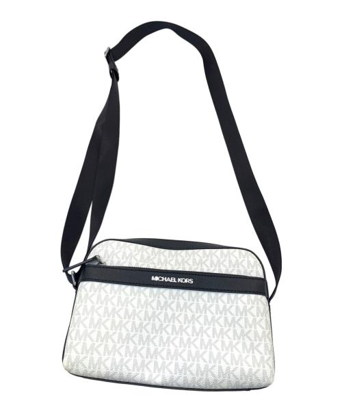 MICHAEL KORS（マイケルコース）MICHAEL KORS (マイケル・コース) ショルダーバッグ ホワイト×ブラックの古着・服飾アイテム