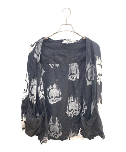 SASQUATCHfabrix.（サスクワッチファブリックス）SASQUATCHfabrix. (サスクワッチファブリックス) 丸岡和吾 (マルオカカズミチ) 半袖シャツ ブラック×ホワイト サイズ:XLの古着・服飾アイテム