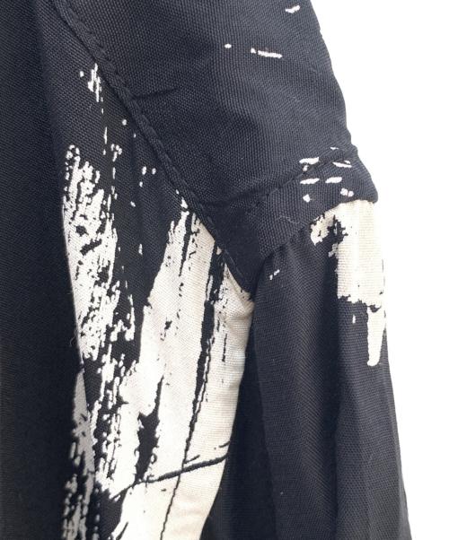 SASQUATCHfabrix.（サスクワッチファブリックス）SASQUATCHfabrix. (サスクワッチファブリックス) 丸岡和吾 (マルオカカズミチ) 半袖シャツ ブラック×ホワイト サイズ:XLの古着・服飾アイテム