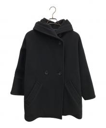 AP STUDIO（エーピーストゥディオ）の古着「ライトモッサオーバーフーディーコート」｜ブラック