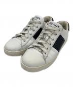 PRADAプラダ）の古着「レザースニーカー」｜ホワイト