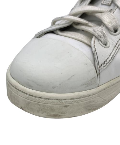 PRADA（プラダ）PRADA (プラダ) レザースニーカー ホワイト サイズ:36の古着・服飾アイテム