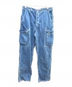 RRLダブルアールエル）の古着「デニムカーゴパンツ」｜ブルー