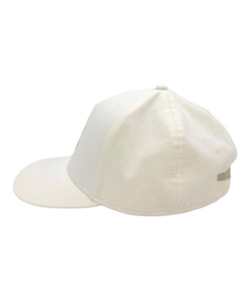 MONCLER（モンクレール）MONCLER (モンクレール) ロゴプリント ベースボールキャップ ホワイトの古着・服飾アイテム
