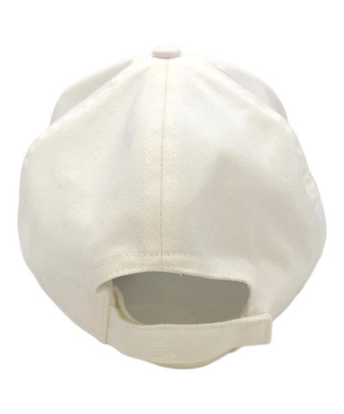 MONCLER（モンクレール）MONCLER (モンクレール) ロゴプリント ベースボールキャップ ホワイトの古着・服飾アイテム
