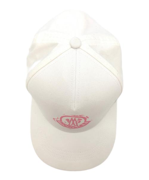 MONCLER（モンクレール）MONCLER (モンクレール) ロゴプリント ベースボールキャップ ホワイトの古着・服飾アイテム