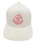 MONCLER (モンクレール) ロゴプリント ベースボールキャップ ホワイト：14000円
