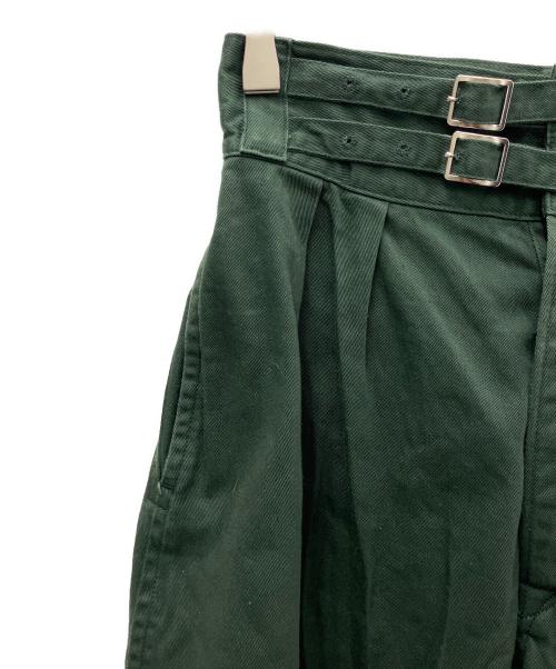 leno（リノ）leno (リノ) テーパードパンツ グリーン サイズ:Ｓの古着・服飾アイテム