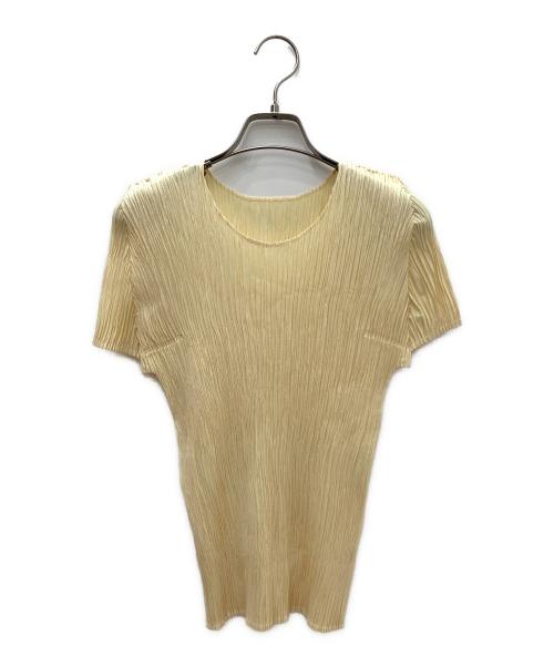 PLEATS PLEASE ISSEY MIYAKE（プリーツプリーズ イッセイミヤケ）PLEATS PLEASE ISSEY MIYAKE (プリーツプリーズ イッセイミヤケ) 半袖カットソー ベージュ サイズ:XLの古着・服飾アイテム