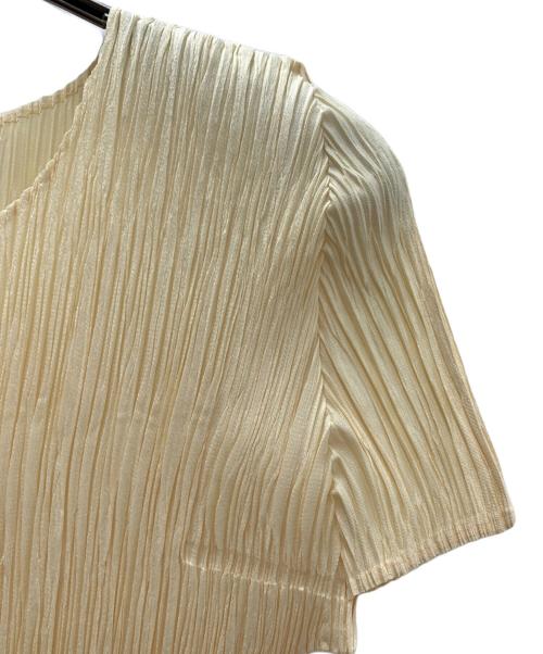 PLEATS PLEASE ISSEY MIYAKE（プリーツプリーズ イッセイミヤケ）PLEATS PLEASE ISSEY MIYAKE (プリーツプリーズ イッセイミヤケ) 半袖カットソー ベージュ サイズ:XLの古着・服飾アイテム