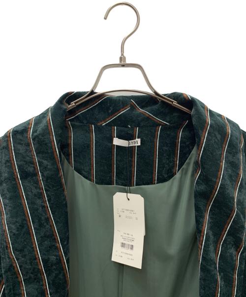 GYDA（ジェイダ）GYDA (ジェイダ) ベルト付ロングコート ダークグリーン×ブラウン サイズ:FREEの古着・服飾アイテム