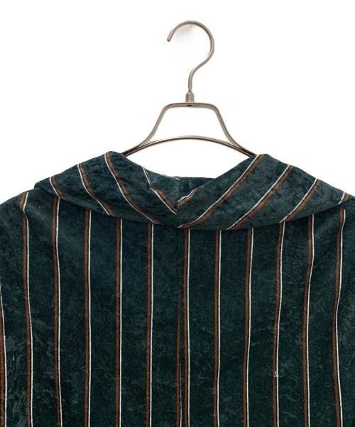 GYDA（ジェイダ）GYDA (ジェイダ) ベルト付ロングコート ダークグリーン×ブラウン サイズ:FREEの古着・服飾アイテム