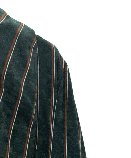 GYDA（ジェイダ）GYDA (ジェイダ) ベルト付ロングコート ダークグリーン×ブラウン サイズ:FREEの古着・服飾アイテム