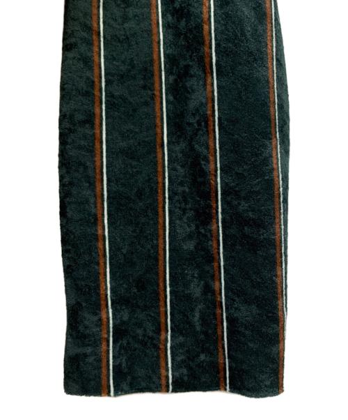 GYDA（ジェイダ）GYDA (ジェイダ) ベルト付ロングコート ダークグリーン×ブラウン サイズ:FREEの古着・服飾アイテム