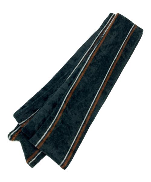 GYDA（ジェイダ）GYDA (ジェイダ) ベルト付ロングコート ダークグリーン×ブラウン サイズ:FREEの古着・服飾アイテム