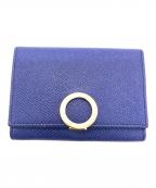 BVLGARIブルガリ）の古着「ロゴクリップカードケース」｜ブルー