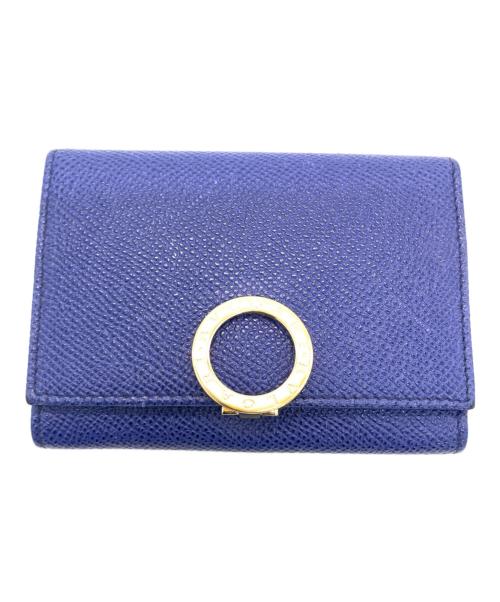 BVLGARI（ブルガリ）BVLGARI (ブルガリ) ロゴクリップカードケース ブルーの古着・服飾アイテム