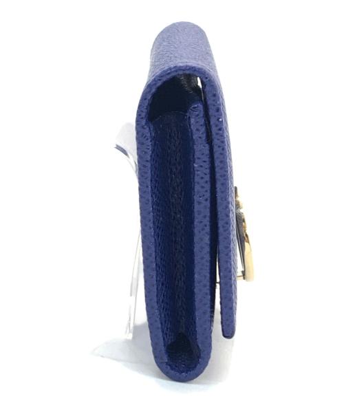 BVLGARI（ブルガリ）BVLGARI (ブルガリ) ロゴクリップカードケース ブルーの古着・服飾アイテム